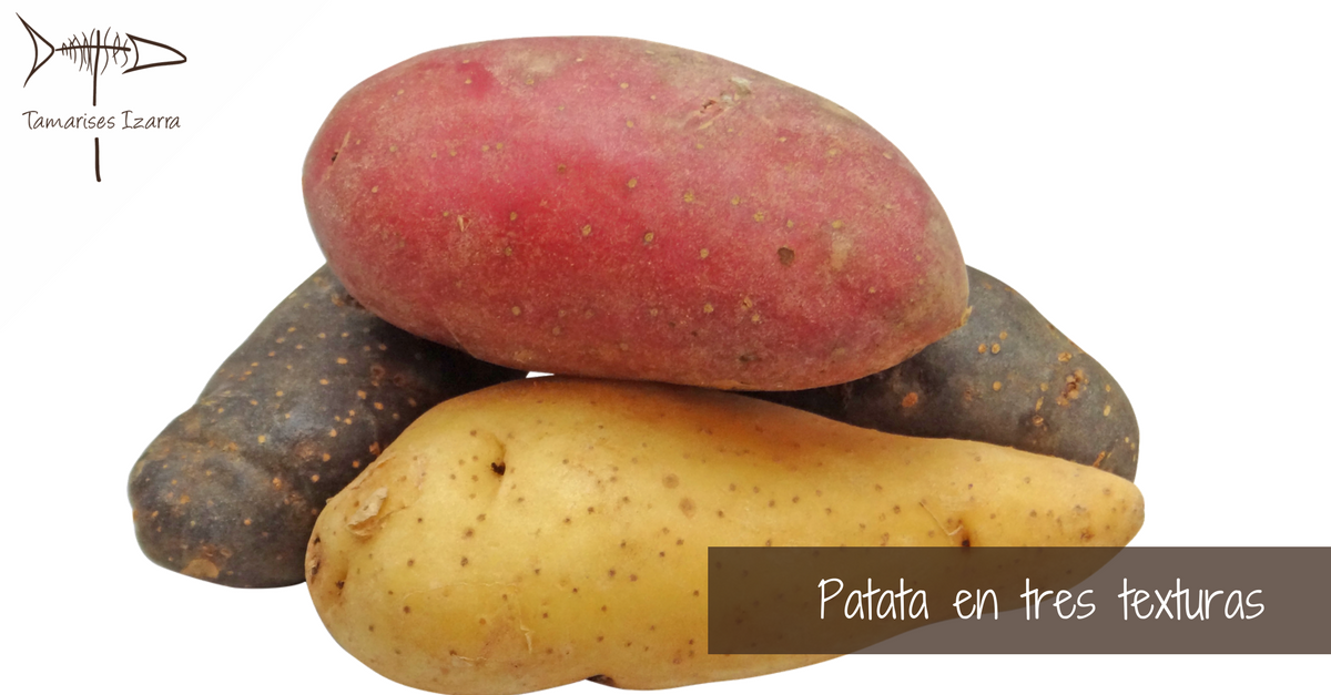 Patata en tres texturas